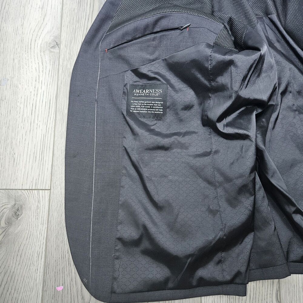 Kenneth Cole Dark Gray Awearness Extreme Slim Fit Sport Coat 46R Blazer Coat‎ - Picture 11 of 12